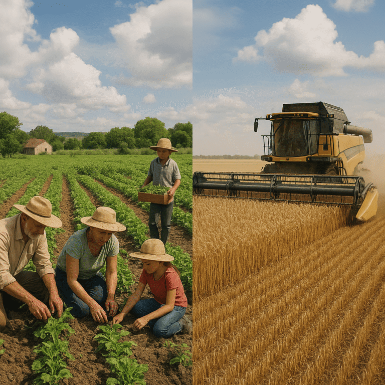 La agricultura familiar frente a la agricultura industrial