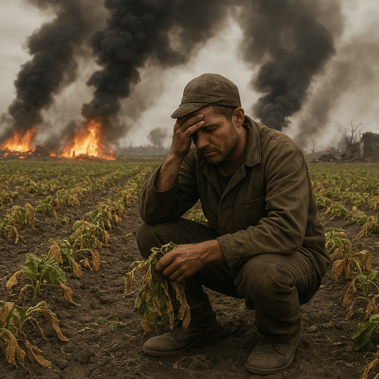 Los efectos del conflicto y la guerra en la producción agrícola